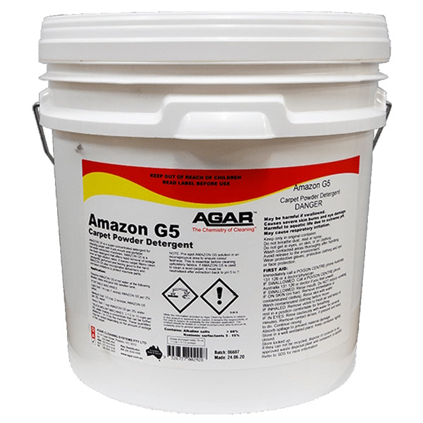 Agar | Amazon G5 Carpet Powder Detergent 8Kg | Crystalwhite Cleaning Supplies Melbourne