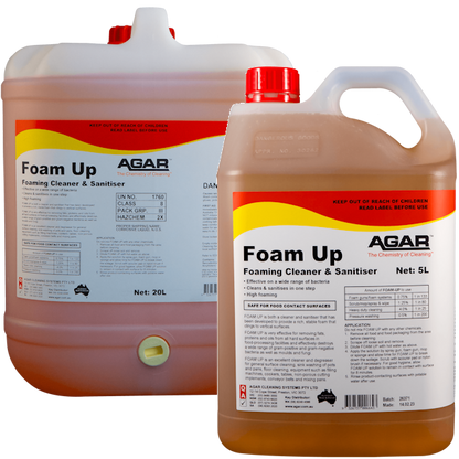 Agar | Foam Up Group Cleaner and Sanitiser | Crystalwhite Cleaning Supplies Melbourne.