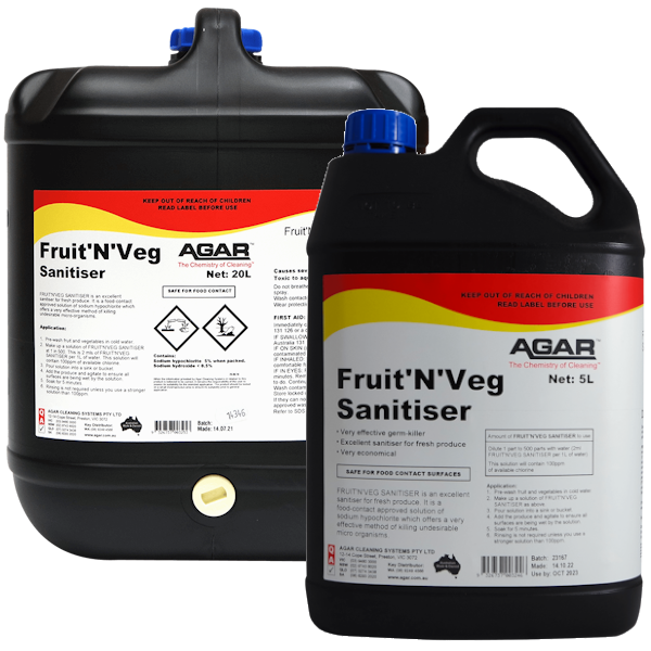 Agar | Fruit N Veg Sanitiser Group | Crystalwhite Cleaning Supplies Melbourne