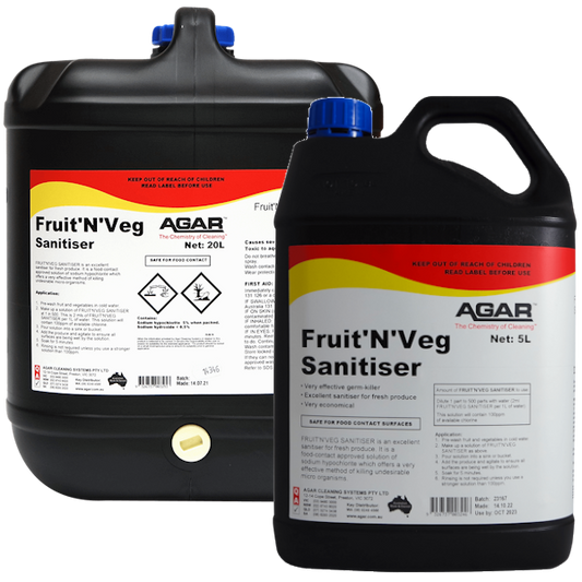 Agar | Fruit N Veg Sanitiser Group | Crystalwhite Cleaning Supplies Melbourne