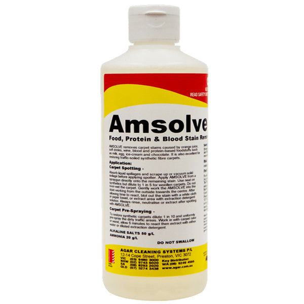 Agar | Amsolve 1Lt Food, Protien and Blood Stain Remover | Crystalwhite Cleaning Supplies Melbourne