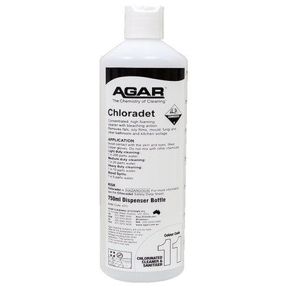 Agar | Chloradet 750ml Dispenser Bottle | Crystalwhite Cleaning Supplies Melbourne