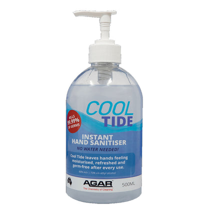 Agar | Cool Tide Instant Hand Sanitiser 500ml | Crystalwhite Cleaning Supplies Melbourne