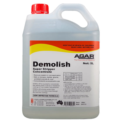 Agar | Demolish Floor Stripper 5Lt | Crystalwhite Cleaning Supplies Melbourne