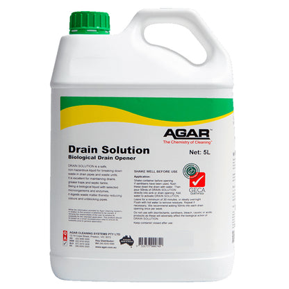 Agar | Drain Solution Biological Drain Opener 5Lt | Crystalwhite Cleaning Supplies Melbourne