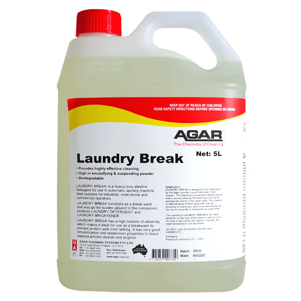 Agar | Agar Laundry Break Heavy Duty Alkaline Detergent | Crystalwhite Cleaning Supplies Melbourne