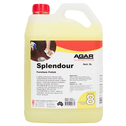 Agar | Splendour Furniture Polish 5Lt | Crystalwhite Cleaning Supplies Melbourne