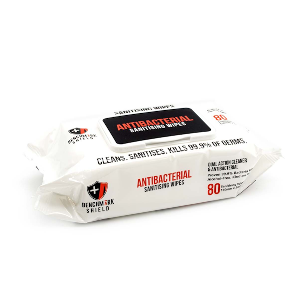 Antibacterial Sanitising Wipes 80Pk | Crystalwhite Cleaning Supplies Melbourne