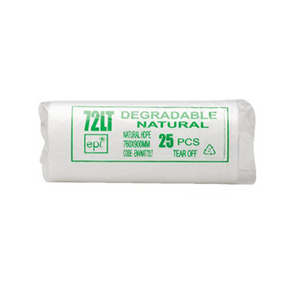 Austar Packaging | 100% Degradable EHD EPI 72Lt Garbage Bags in a Roll | Crystalwhite Cleaning Supplies Melbourne