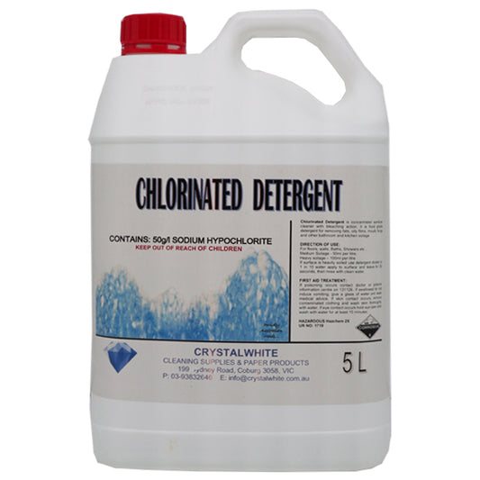 Chlorinated Concentrated Thick Bleach 5Lt | Crystalwhite Cleaning Supplies Melbourne