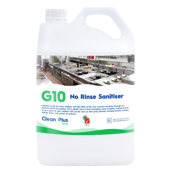 Clean Plus | G10 No Rinse Sanitiser | Crystalwhite Cleaning Supplies Melbourne