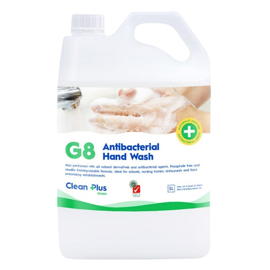 Clean Plus | G8 Antibacterial Hand Wash | Crystalwhite Cleaning Supplies Melbourne