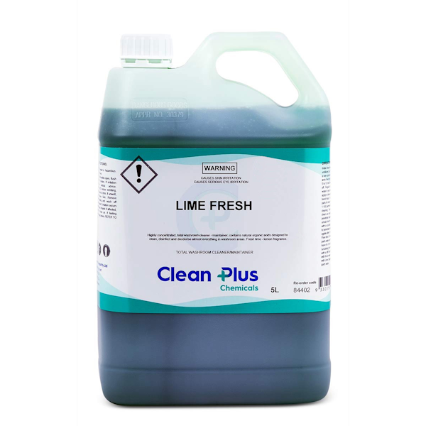 Clean Plus | Lime Fresh 5Lt Total Washroom  Cleaner | Crystalwhite Cleaning Supplies Melbourne