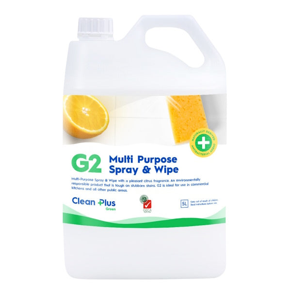 Clean Plus | G2 Multi Purpose Spray and Wipe | Crystalwhite Cleaning Supplies Melbourne