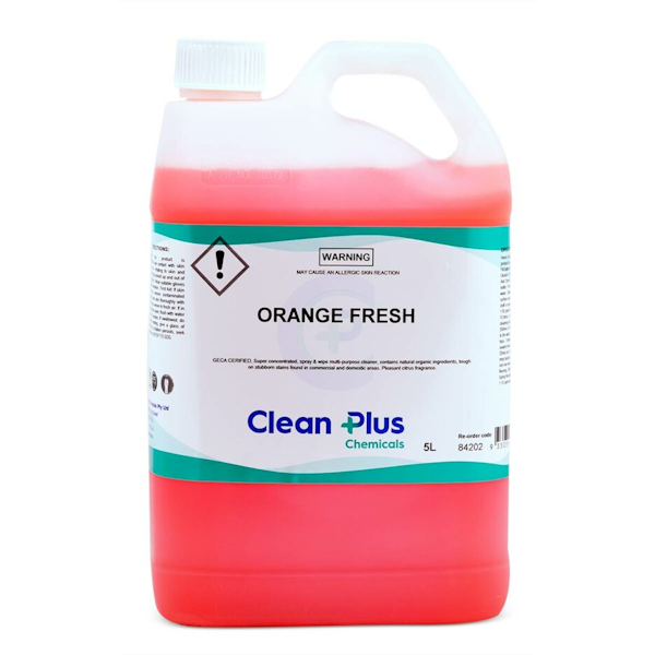 Green Plus | Orange Fresh 5Lt Spray and Wipe Multi Purpose Cleaner | Crystalwhite Cleaning Supplies Melbourne