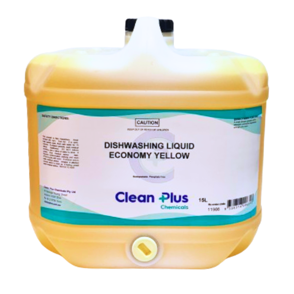 Clean Plus |Sink Dishwashing Liquid Economy yellow 15Lt | Crystalwhite Cleaning Supplies Melboure