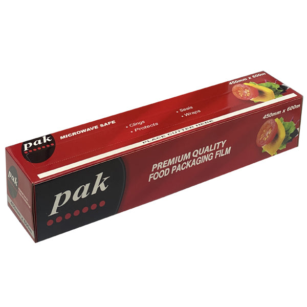 Pak Plus | Premium Cling Film Wrap with Easy Cutter | Crystalwhite Cleaning Supplies Melbourne