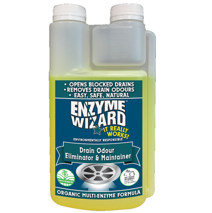 Enzyme Wizard | Drain Odour Eliminator and Maintainer 1Lt | Crystalwhite Cleaning Supplies Melbourne