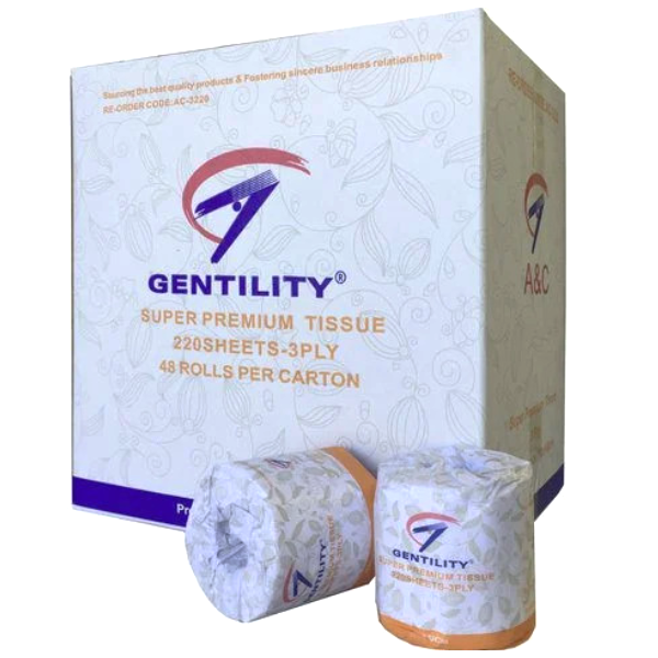 Gentility | Super Premium 3 Ply Toilet Paper | Crystalwhite Cleaning Supplies Melbourne