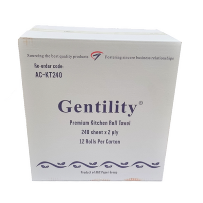 A & C  Gentility | Heavy Duty Kitchen Roll Towel Perforated | Crystalwhite Cleaning Supplies Melbourne