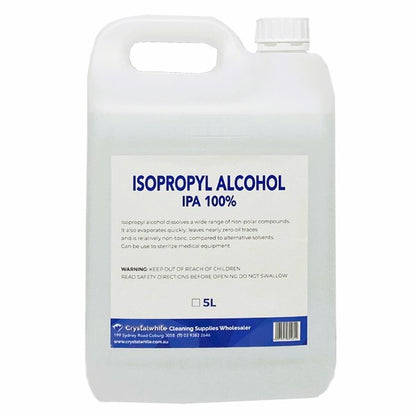 Crystalwhite | Isopropanol Alcohol 100% IPA 5Lt | Crystalwhite Cleaning Supplies Melbourne