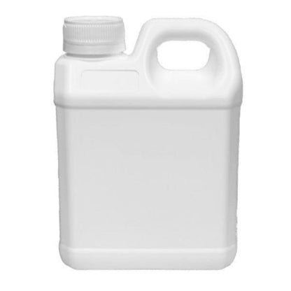 Crystalwhite | 1 Litre Jerry Can White or Clear Plastic Container Bottle with Cap | Crystalwhite Cleaning Supplies Melbourne