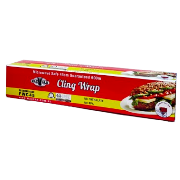 MaxValu | Premium Cling Film Wrap 33cm X 600m | Crystalwhite Cleaning Supplies Melbourne