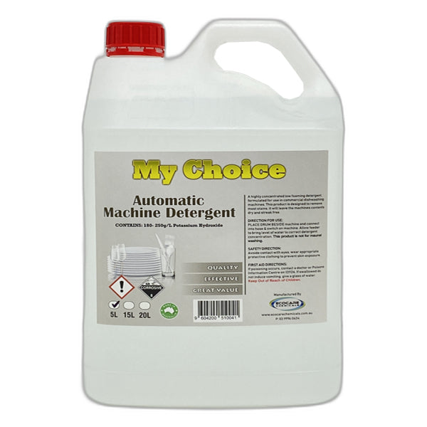 My Choice | Auto Dishwashing Detergent 5Lt | Crystalwhite Cleaning Supplies Melbourne