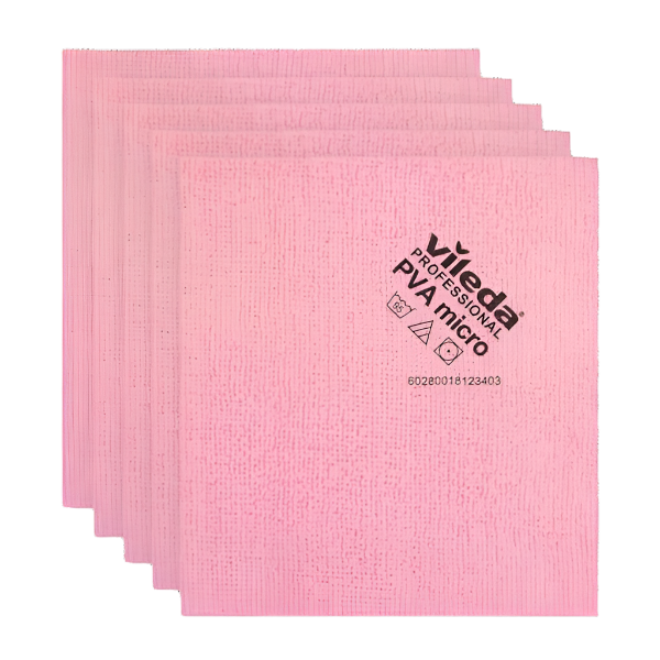 Vileda | Professional PVA Microfibre Cleaning Cloth Pink Pack | Crystalwhite Cleaning Supplies Melbourne