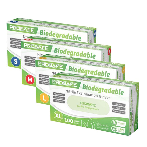 Austar Packaging | Prosafe Green Nitrile Biodegradable Examination Gloves | Crystalwhite Cleaning Supplies Melbourne