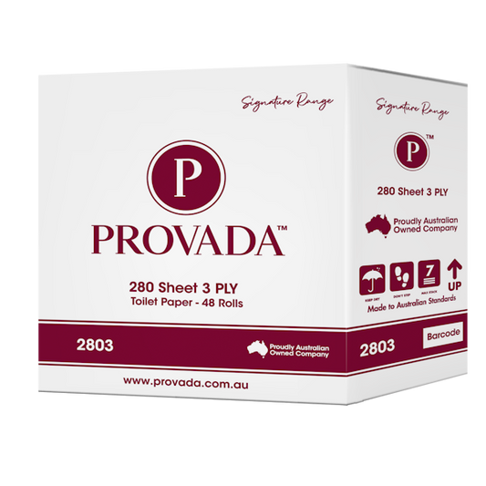 Provada | Toilet Paper 3 Ply | Crystalwhite Cleaning Supplies Melbourne