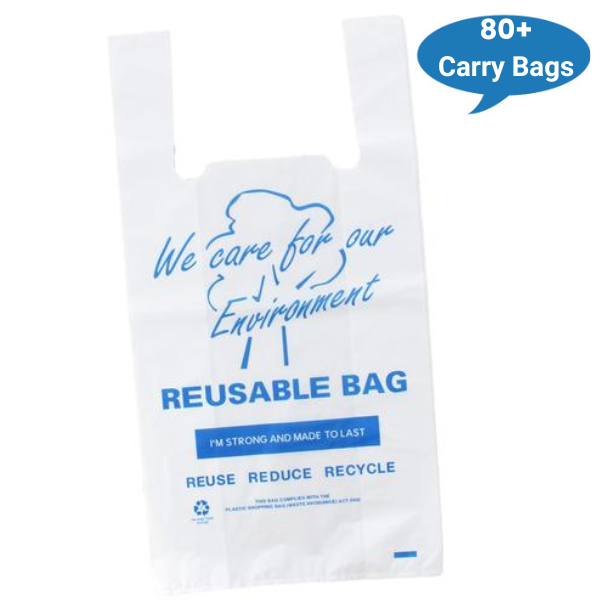 MaxValu | Reuseable Plastic Bags Medium Pack | Crystalwhite Cleaning Supplies Melbourne.