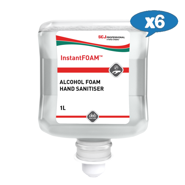 SC Johnson Deb | InstantFoam Alcohol Foam 1Lt Hand Sanitiser Box | Crystalwhite Cleaning Supplies Melbourne