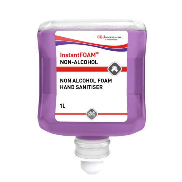 SC Johnson Deb | InstantFoam Non Alcohol Foam Hand Sanitiser 1Lt | Crystalwhite Cleaning Supplies Melbourne