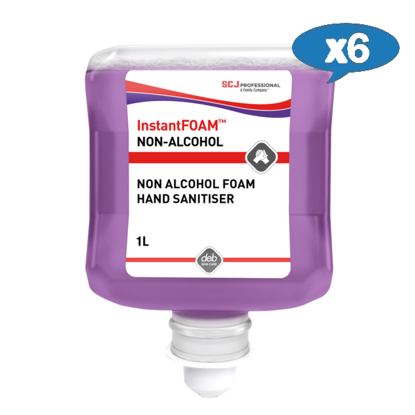 SC Johnson Deb | InstantFoam Non Alcohol Foam Hand Sanitiser 1Lt Box | Crystalwhite Cleaning Supplies Melbourne