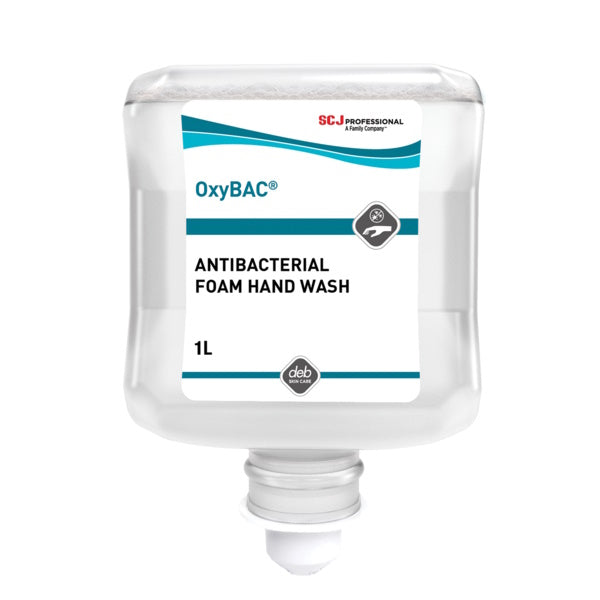 SC Johnson Deb | OxyBAC 1Lt Antibacterial Foam Hand Wash | Crystalwhite Cleaning Supplies Melbourne