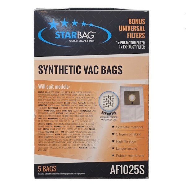 StarBag | AF1025S Vacuum Cleaner Bags | Crystalwhite Cleaning Supplies Melbourne.