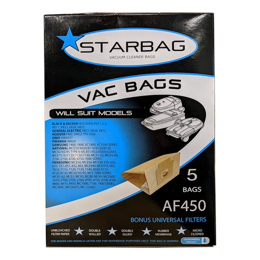  Starbag AF450 Vacuum Cleaner Bags | Crystalwhite Cleaning Supplies Melbourne