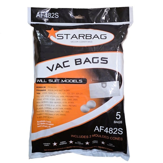 Starbags | AF482S Synthetic Vacuum Cleaner Bags | Crystalwhite Cleaning Supplies Melbourne