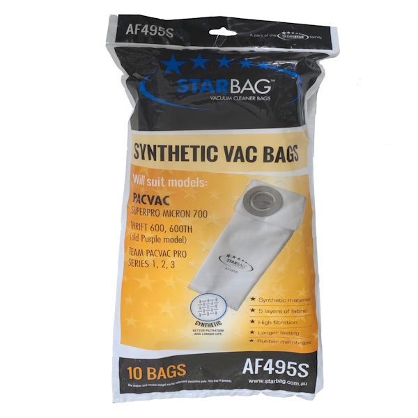 Starbags | AF495S Synthetic Vacuum Cleaner Bags | Crystalwhite Cleaning Supplies Melbourne