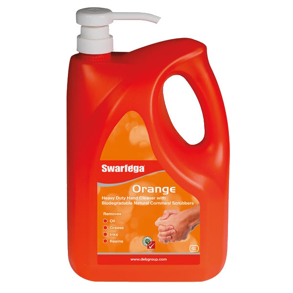 SC Johnson Deb | Swarfega 4Lt Orange Heavy Duty Hand Cleaner | Crystalwhite Cleaning Supplies Melbourne