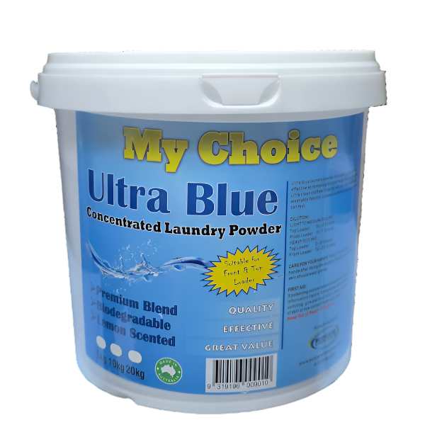 My Choice | Ultra Blue Laundry Powder 5Kg | Crystalwhite Cleaning Supplies Melbourne