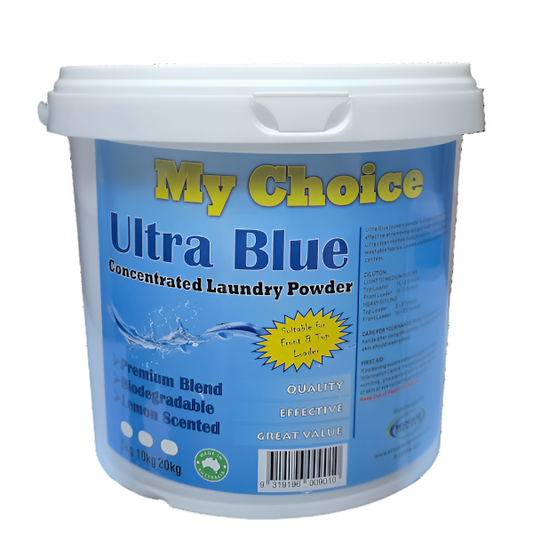 My Choice | Ultra Blue Laundry Powder 5Kg | Crystalwhite Cleaning Supplies Melbourne