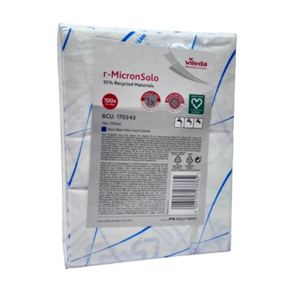 Vileda Profissional | MicroOne Microfibre Wipe Blue | Crystalwhite Cleaning Supplies Melbourne.