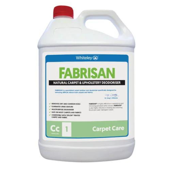 Whiteley | Fabrisan Carpet Sanitizer and Deodorizer 5lt | Crsytalwhite Cleaning Supplies Melbourne.