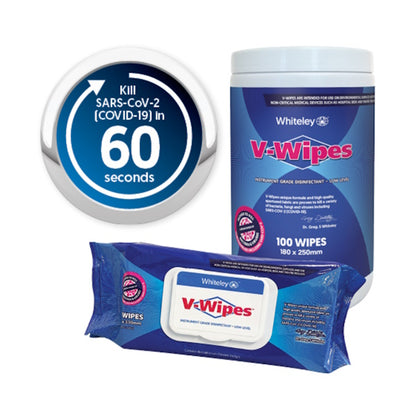 Whiteley | Viraclean V Wipes Hospital Grade Disinfectant Wipes | Crystalwhite Cleaning Supplies Melbourne