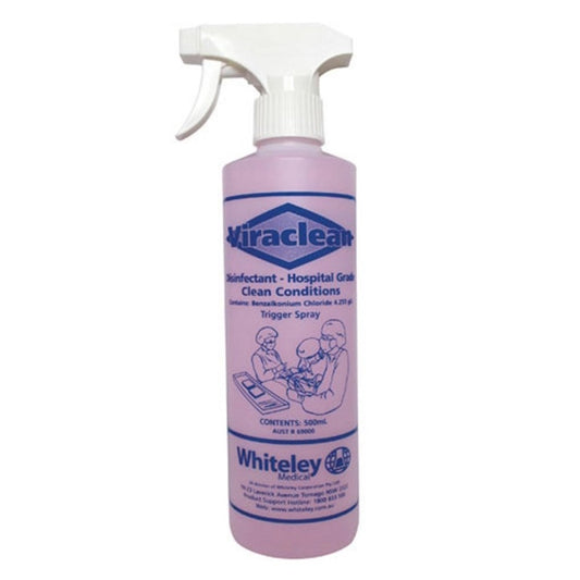 Whiteley | Whiteley Viraclean 500ml Disinfectant Hospital Grade | Crystalwhite Cleaning Supplies Melbourne