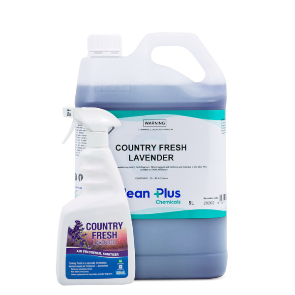 Clean plus | Country Fresh Lavender Air Freshener and Sanitiser Group | Crystalwhite Cleaning Supplies Melbourne.