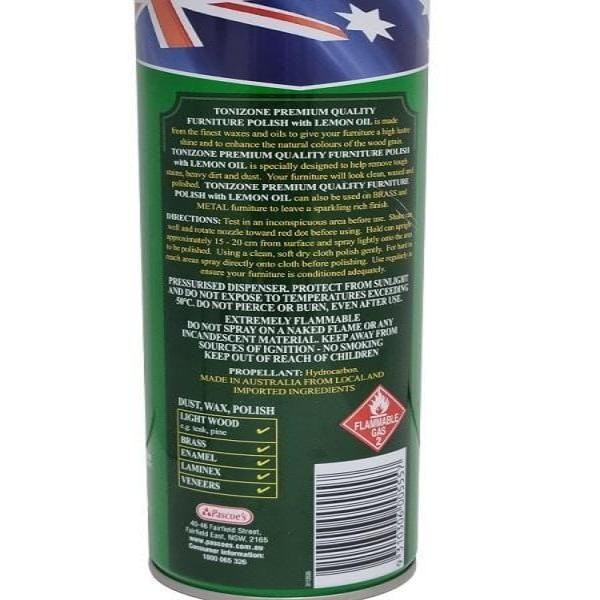 Sabco | Tonizone Furniture Polish with Lemon Oil | Crystalwhite Cleaning Supplies Melbourne