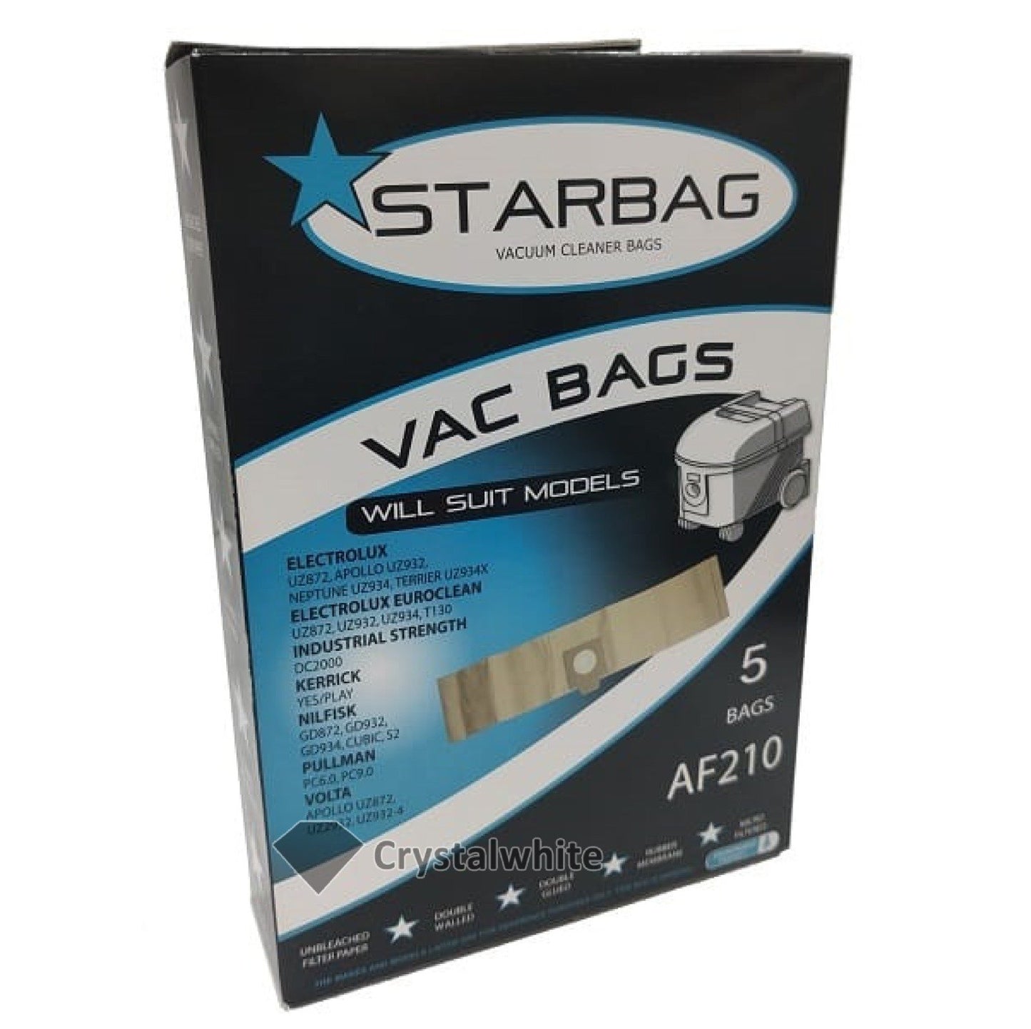 StarBag | AF210 Vacuum Cleaner Bag | Crystalwhite Cleaning Supplies Melbourne